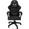 KGaming KGS 001A Nomad Gaming Chair Full Black Medium PVC Tilt Mechanism Class 1 Gas Lift Linkage Armrest Ergonomic Gaming Chair - Black