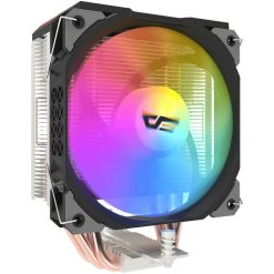 DarkFlash U400 Air CPU Cooler 120mm Fan 1800RPM 4 Heat Pipes ARGB Infinity Mirror 62CFM Hydro Bearing Low Noise 25.6dBA Intel & AMD Compatible - Black (U400)