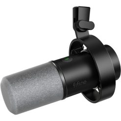FIFINE K688 Dynamic Microphone USB/XLR Cardioid Studio Mic with Monitoring, Mute & Volume Control – Black