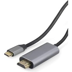كابل USB Type-C إلى HDMI بدقة 4K وتردد 60 هرتز، كابل شاشة Ultra HD بطول مترين، أسود