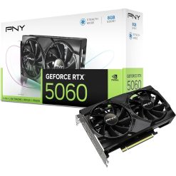 PNY GeForce RTX 5060 (OC) Dual Fan 8GB GDDR7 Gaming Graphics Card DLSS 4 PCIe 5.0 Blackwell Architecture
