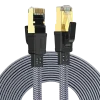 Twisted Minds Braided CAT8 FTP Flat Ethernet Cable Transmission Rate 40Gbps / 2000MHz