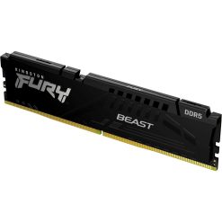 وحدة ذاكرة RAM Kingston FURY Beast بسعة 16GB‏ x1، من نوع DDR5 وتردد 6000MHz، لسطح المكتب، بتصميم غير مزوّد بإضاءة RGB، لأجهزة الكمبيوتر المخصصة للألعاب والأداء