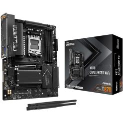 اللوحة الأم ASRock X870 Challenger WiFi AMD X870 بتنسيق ATX لمعالجات Ryzen من السلسلة 9000، مع DDR5 بسرعة 8000+ ميجاهرتز OC وPCIe 5.0 وWiFi 7 وUSB4