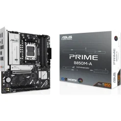 لوحة ASUS PRIME B850M-A CSM AMD B850 بتنسيق mATX لمعالجات Ryzen من السلسلة 9000، مع DDR5 بسرعة 8000MHz OC وPCIe 5.0 و3 فتحات M.2 وشبكة LAN بسرعة 2.5Gb