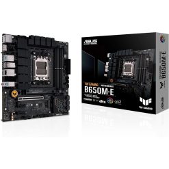لوحة ASUS TUF Gaming B650M-E AMD B650 mATX لمعالجات Ryzen من السلسلة 7000، مع DDR5 وPCIe 5.0 وشبكة LAN بسرعة 2.5 جيجابت وUSB 3.2 Gen 2x2 Type-C