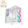 Xigmatek Aqua V Air Arctic White ATX Gaming Case with 7 ARGB Fans & Tempered Glass | Bahrain