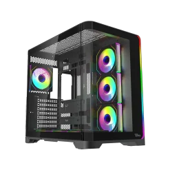 Twisted Minds Flux Series ATX Mid Tower Gaming Case - Black | TM-FLUX-B