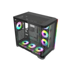 Twisted Minds Flux Series ATX Mid Tower Gaming Case - Black | TM-FLUX-B