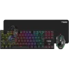 Twisted Minds 4in1 Gaming Bundle, Wired Keyboard DPI Adjustable Mouse, Rainbow Static Headset, Mouse Pad | TM-FUSION-XI