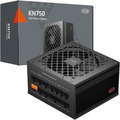 مزود الطاقة PCCOOLER KN750 بقدرة 750 واط، بتنسيق ATX 3.1 وتصميم معياري بالكامل وكفاءة 80 Plus Gold، مع كابل أصلي 12V-2x6 ومكثفات يابانية - أسود