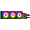 TORTOX Nivora Vibe 360mm ARGB AIO Liquid CPU Cooler with Digital Temperature Display, 300W TDP, 3000RPM Pump - Black