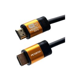 كابل Tortox HDMI 2.1 فائق السرعة بدقة 8K (بطول 2 متر) | نطاق ترددي 48Gbps | 8K@60Hz و4K@120Hz | هيكل من الألومنيوم مع دعم Dolby Vision