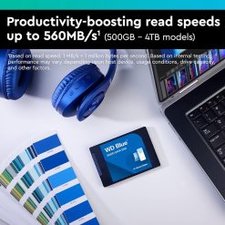 قرص WD Blue SA510 SSD بسعة 1 تيرابايت وواجهة M.2 2280 SATA III | سرعة قراءة تصل إلى 560 ميجابايت/ثانية | محرك أقراص صلبة داخلي (WDS100T3B0B)