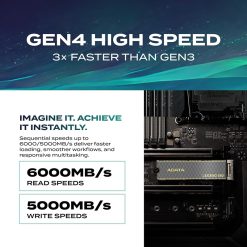 وحدة ADATA Legend 860 1TB M.2 2280 PCIe Gen4 x4 SSD | تصل إلى 6000 ميجابايت/ثانية | وحدة تخزين صلبة متوافقة مع PS5