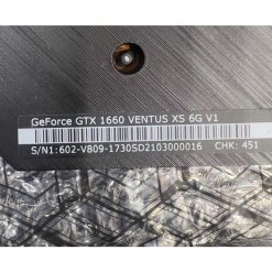 MSI GeForce GTX 1660 VENTUS XS 6G OC (مستعملة) | ذاكرة GDDR5 بسعة 6 جيجابايت، 192 بت | تردد تعزيز 1830 ميجاهرتز | بطاقة رسومات للألعاب بدقة 1080p بمروحتين