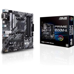 اللوحة الأم ASUS Prime B550M-A mATX AM4 | PCIe 4.0، فتحتا M.2، DDR4 بسرعة 4600+ MT/s (OC) | جاهزة لمعالجات AMD Ryzen 5000