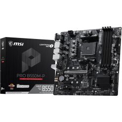 اللوحة الأم MSI PRO B550M-P mATX AM4 | فتحتا M.2 (Gen4 + Gen3 و4)، وPCIe 4.0، وDDR4 بسرعة 4400+ MT/s (بكسر السرعة) | جاهزة لمعالجات AMD Ryzen 5000