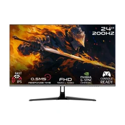 GAMEON GOPS24200IPS Pro Series 24-Inch FHD IPS Gaming Monitor – 200Hz, 0.5ms MPRT, HDMI 2.1, PS5 Support, Black