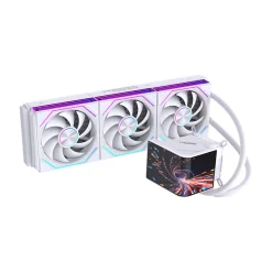 Twisted Minds VISION360 TM-VISION360-W 360mm AIO Liquid CPU Cooler with LCD Display - White