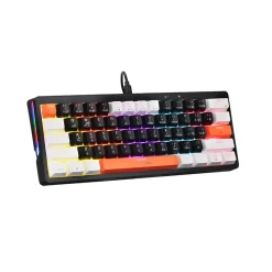 GAMEON AEROX GOMK60-RS 60% RGB Mechanical Gaming Keyboard, 61-Key Compact Layout, Red Switch, 17 RGB Modes, Detachable USB Type-C, English/Arabic - Black