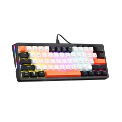GAMEON AEROX GOMK160-RS 60% RGB Mechanical Gaming Keyboard, 61-Key Compact Layout, Linear Red Switch, 17 RGB Modes, Detachable USB Type-C, English/Arabic - Black