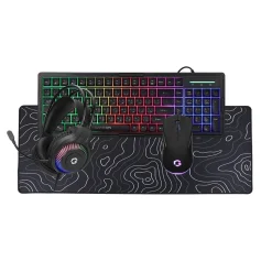 GAMEON CYPHERW XL All-In-One Gaming Bundle (Keyboard, Headset, Mouse & Mousepad) - Black