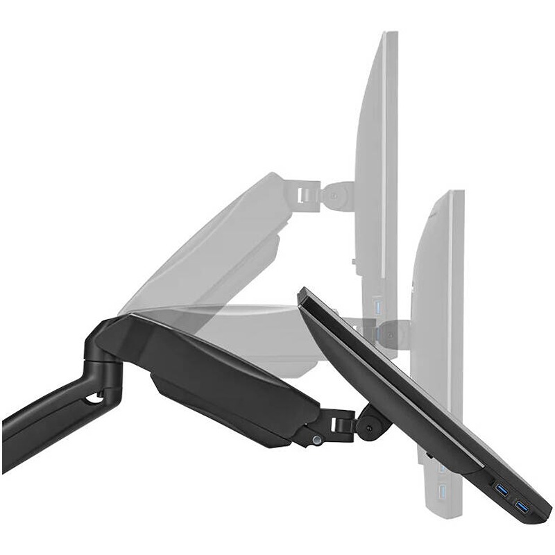 GAMEON GO-5015 Spring-Assisted Wall Mounted Single Monitor Arm for 17"–32" Displays, Up to 9KG, Built-in Tension Mechanism - Black - Image 2