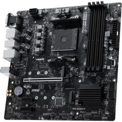 اللوحة الأم MSI PRO B550M-P mATX AM4 | فتحتا M.2 (Gen4 + Gen3 و4)، وPCIe 4.0، وDDR4 بسرعة 4400+ MT/s (بكسر السرعة) | جاهزة لمعالجات AMD Ryzen 5000