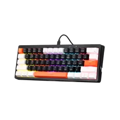 GAMEON AEROX GOMK60-RS 60% RGB Mechanical Gaming Keyboard, 61-Key Compact Layout, Red Switch, 17 RGB Modes, Detachable USB Type-C, English/Arabic - Black